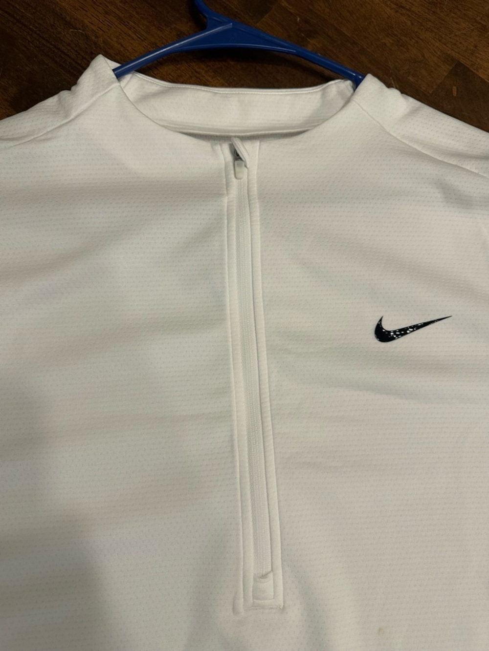 Nike Women’s White Long-Sleeve Quarter-Zip Performance Shirt - Picture 3 of 6